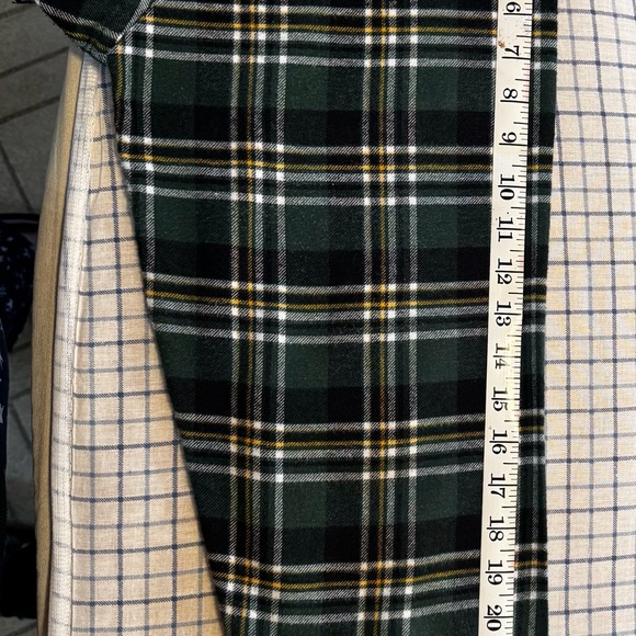 KingSize Plaid Flannel Shirt - Green and Yellow - Picture 8 of 8